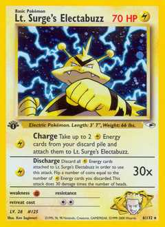 Pokémon Lt. Surge's Raichu 6/132